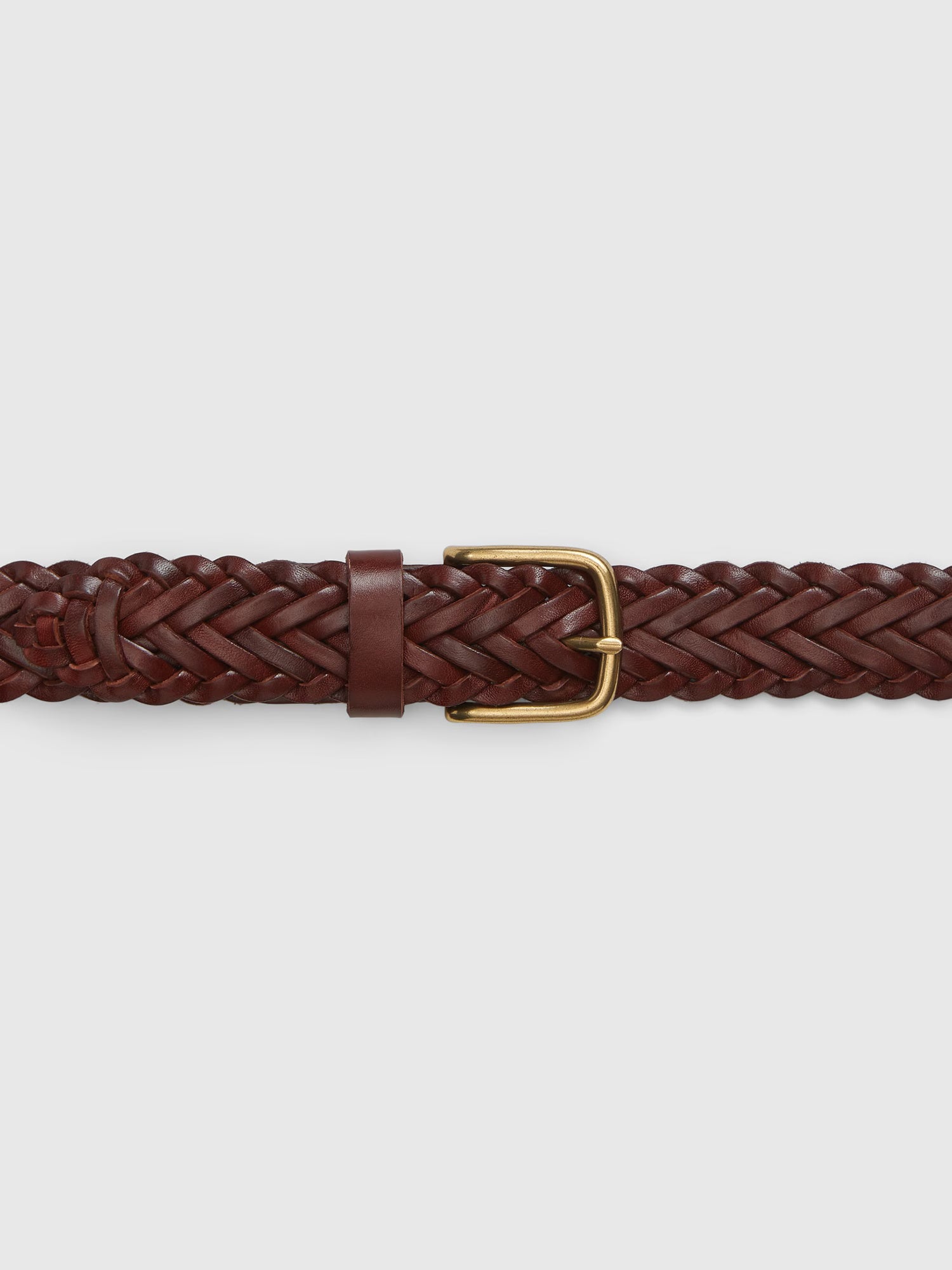 Braided leather belt