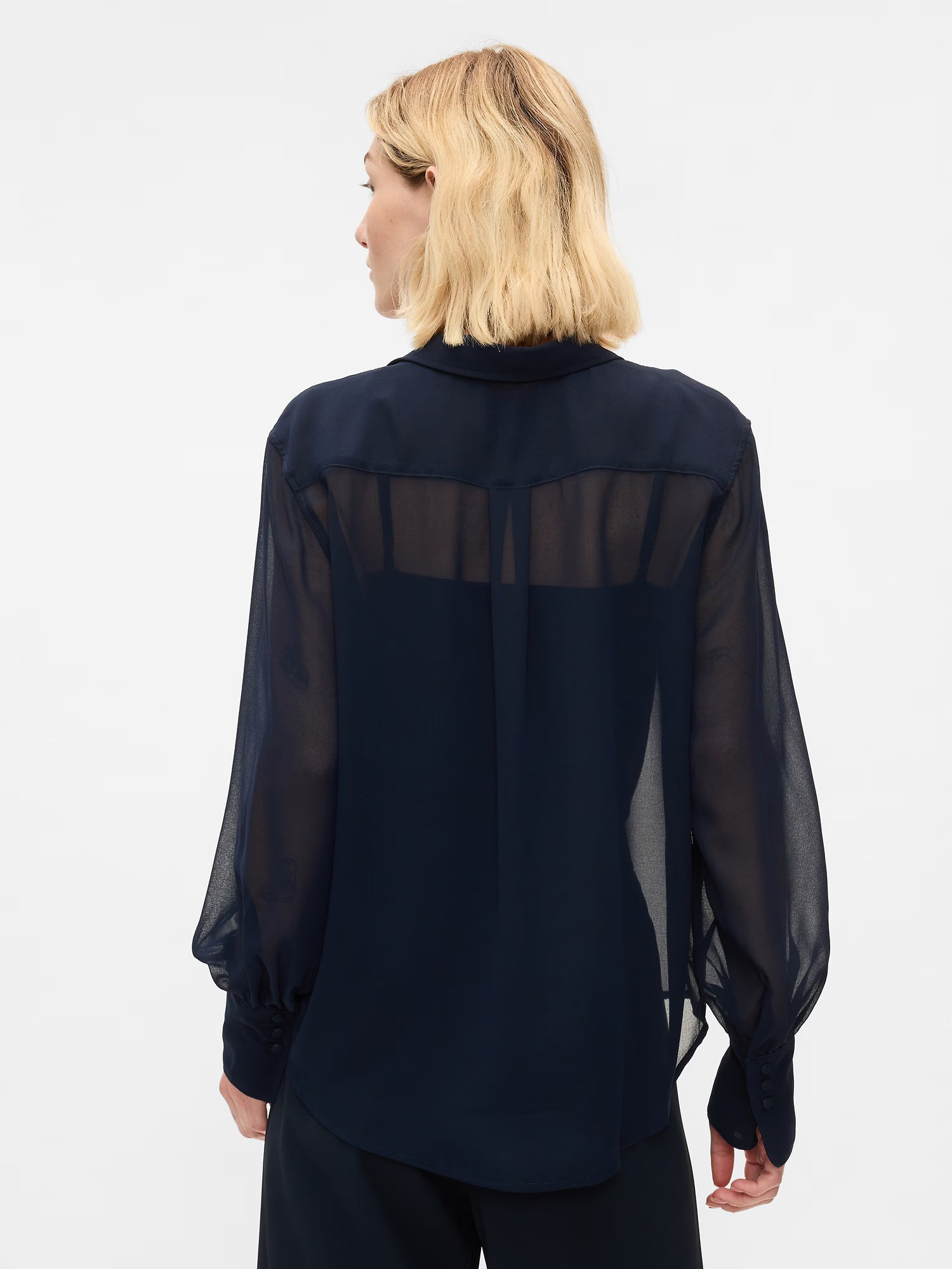 Chiffon Long-Sleeve Top
