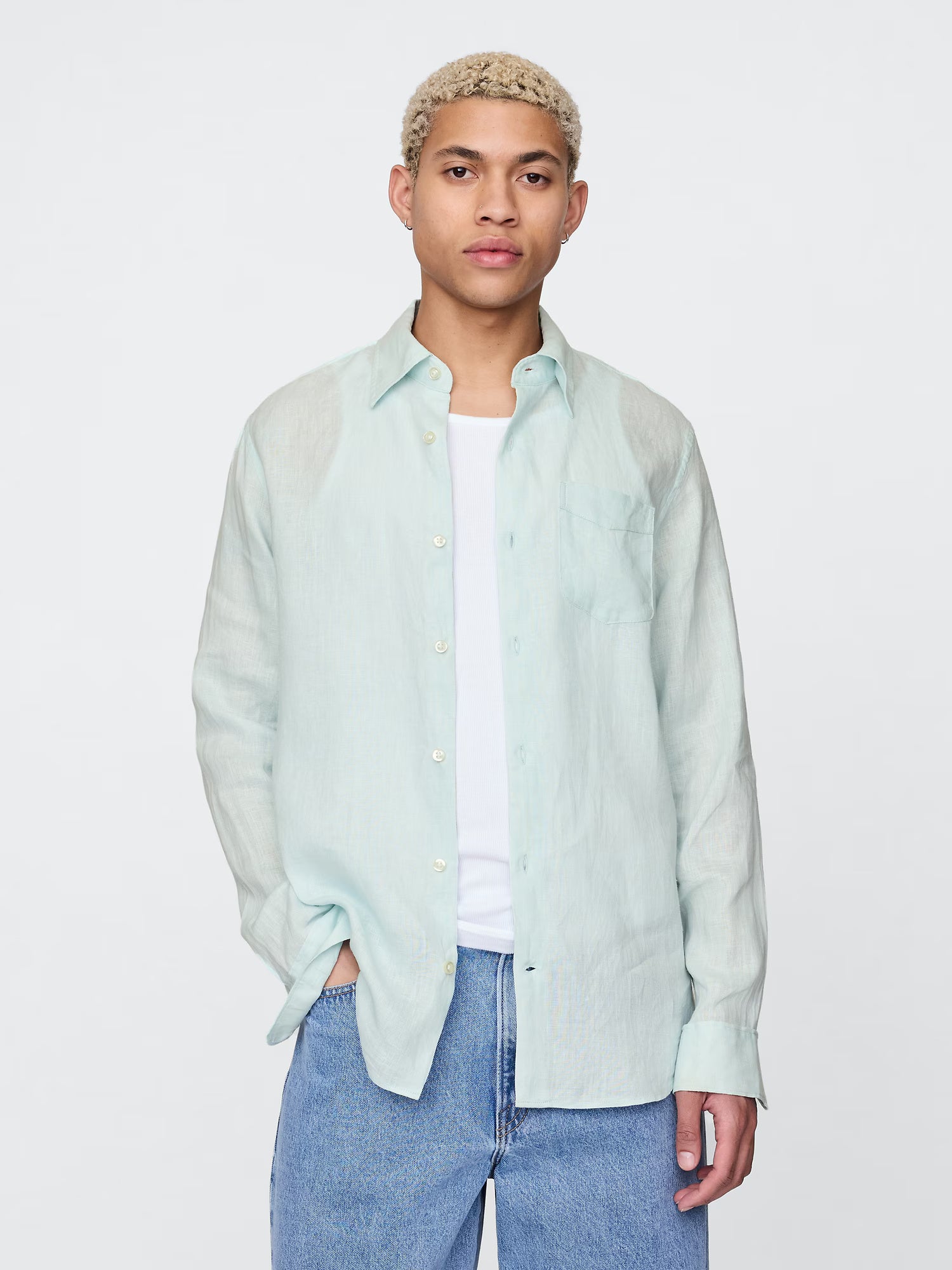 Classic oversized linen shirt