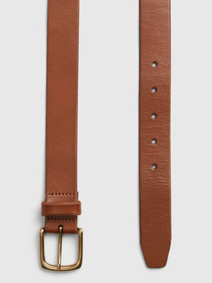Classic tan leather belt