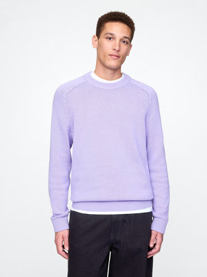 Denim merino wool pullover