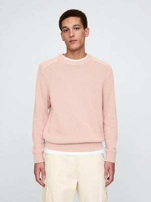 Denim merino wool pullover
