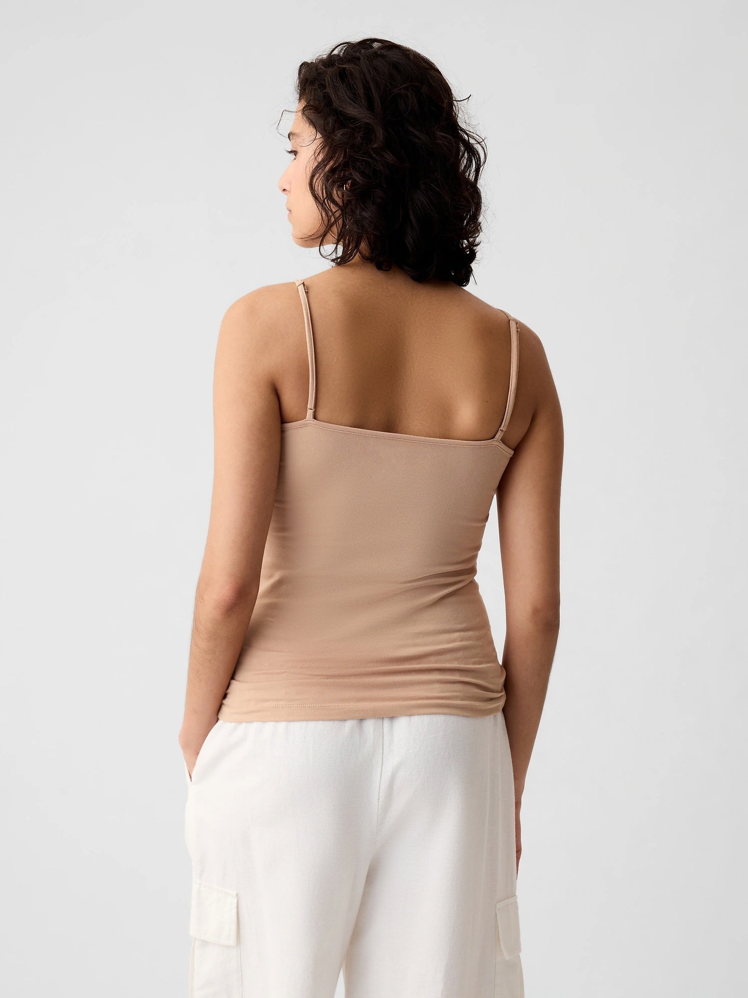 Denim slim fit tank top