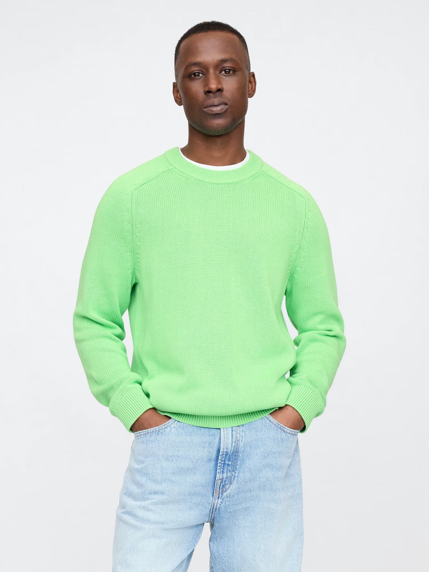 Formal crew neck cashmere sweater