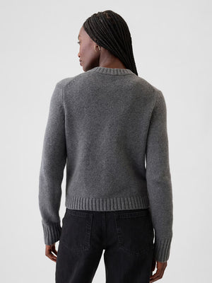 Gray denim sweater vest