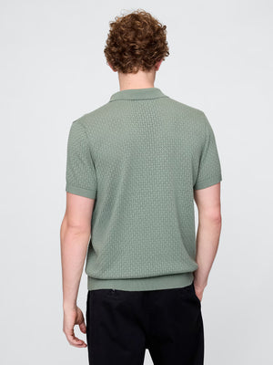 Textured Knit Polo