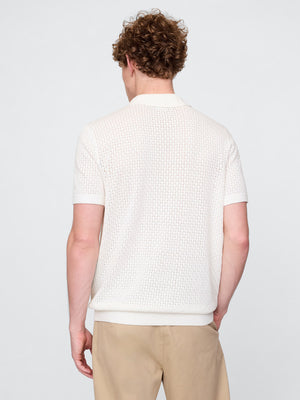 Textured Knit Polo