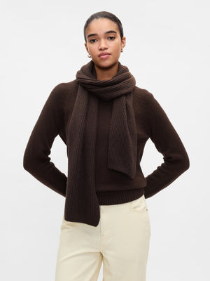 Knit winter scarf