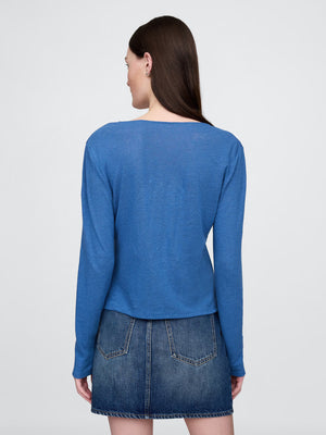 Linen casual tunic top