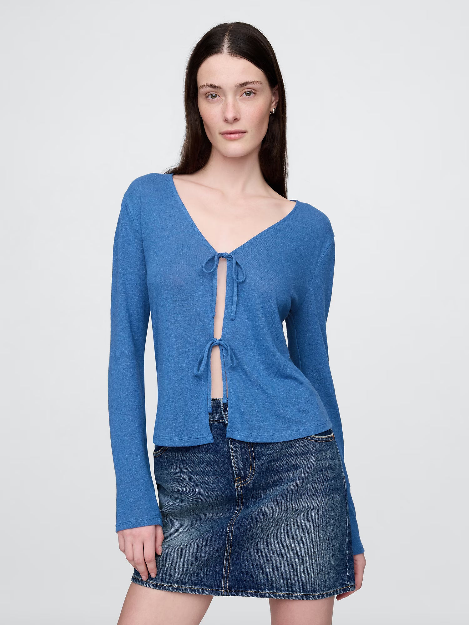 Linen casual tunic top