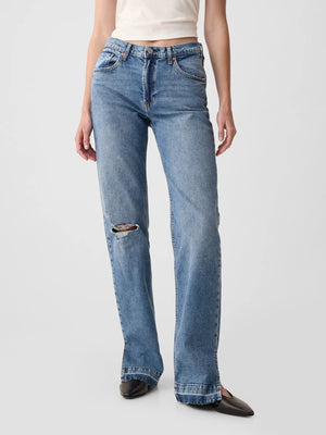 Mid rise '90s loose jeans