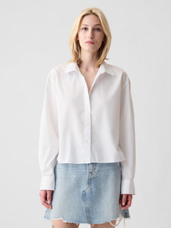 Modern chambray button-up shirt