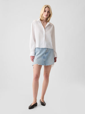 Modern chambray button-up shirt