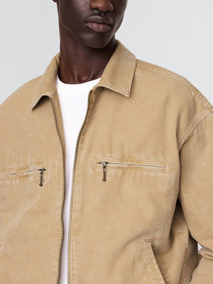 Minimalist mojave suede moto jacket