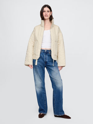 Oversized quilted liner jacket