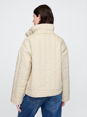 Oversized quilted liner jacket