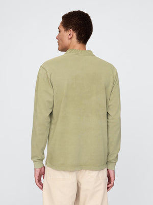Long-sleeve polo shirt