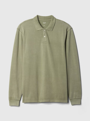 Long-sleeve polo shirt