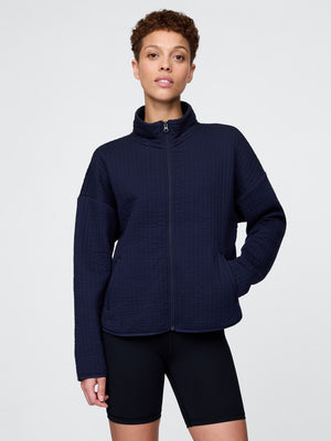 Quilted jacquard jacket