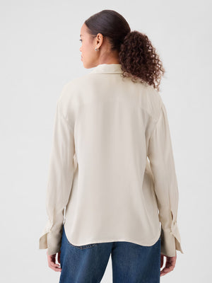 Satin silk blouse