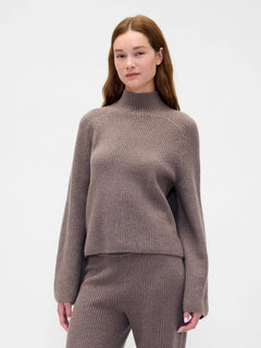 Softblend ribbed turtleneck sweater - Holiday brown