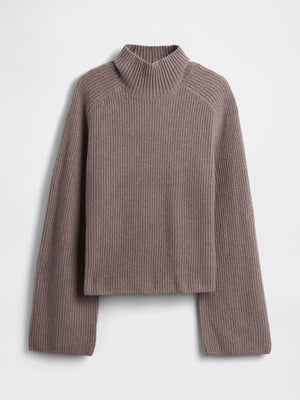 Softblend ribbed turtleneck sweater - Holiday brown