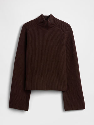 Softblend ribbed turtleneck sweater - Terra brown