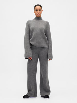 Softblend ribbed turtleneck sweater - Grey