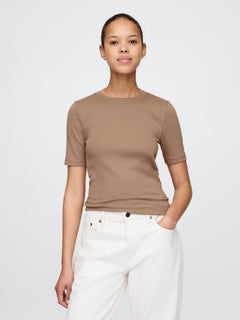 Fitted crew neck t-shirt