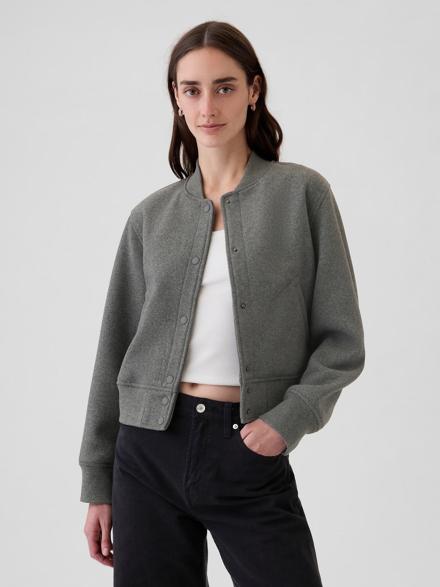 Wool bomber jacket