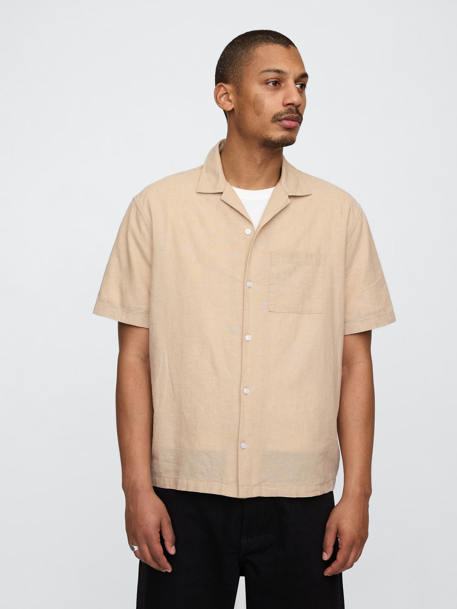 Luxury oversized linen shirt