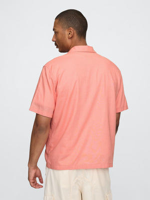 Luxury oversized linen shirt