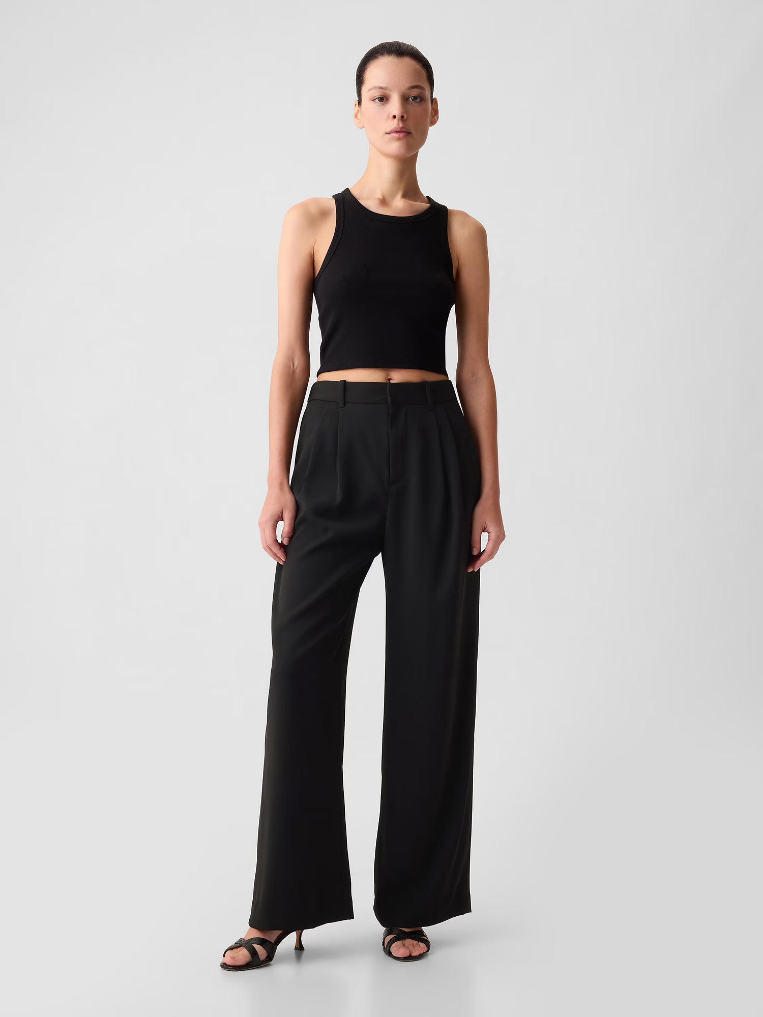 365 high rise pleated trousers