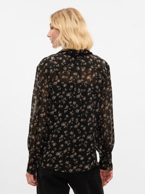 Chiffon Long-Sleeve Top