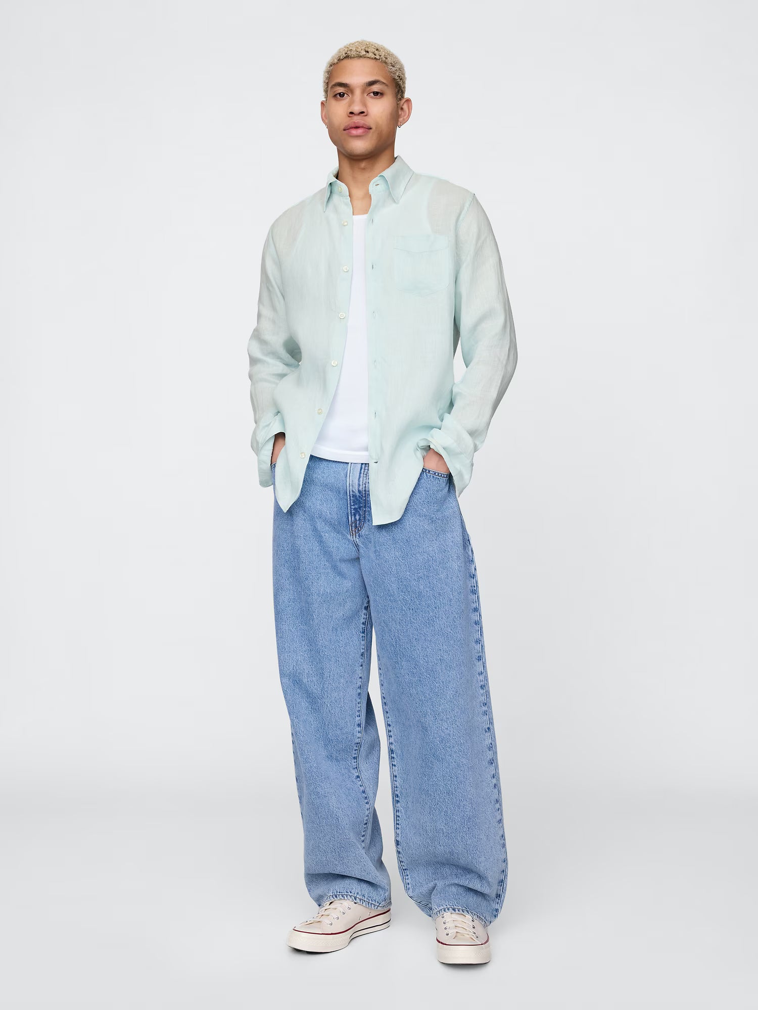Classic oversized linen shirt