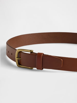 Classic tan leather belt