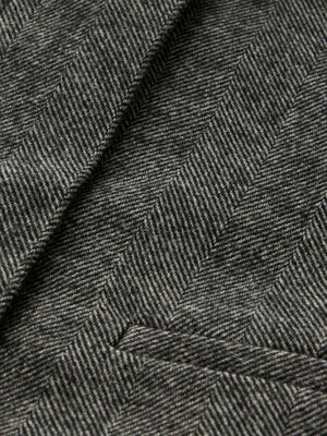Cropped herringbone jacket