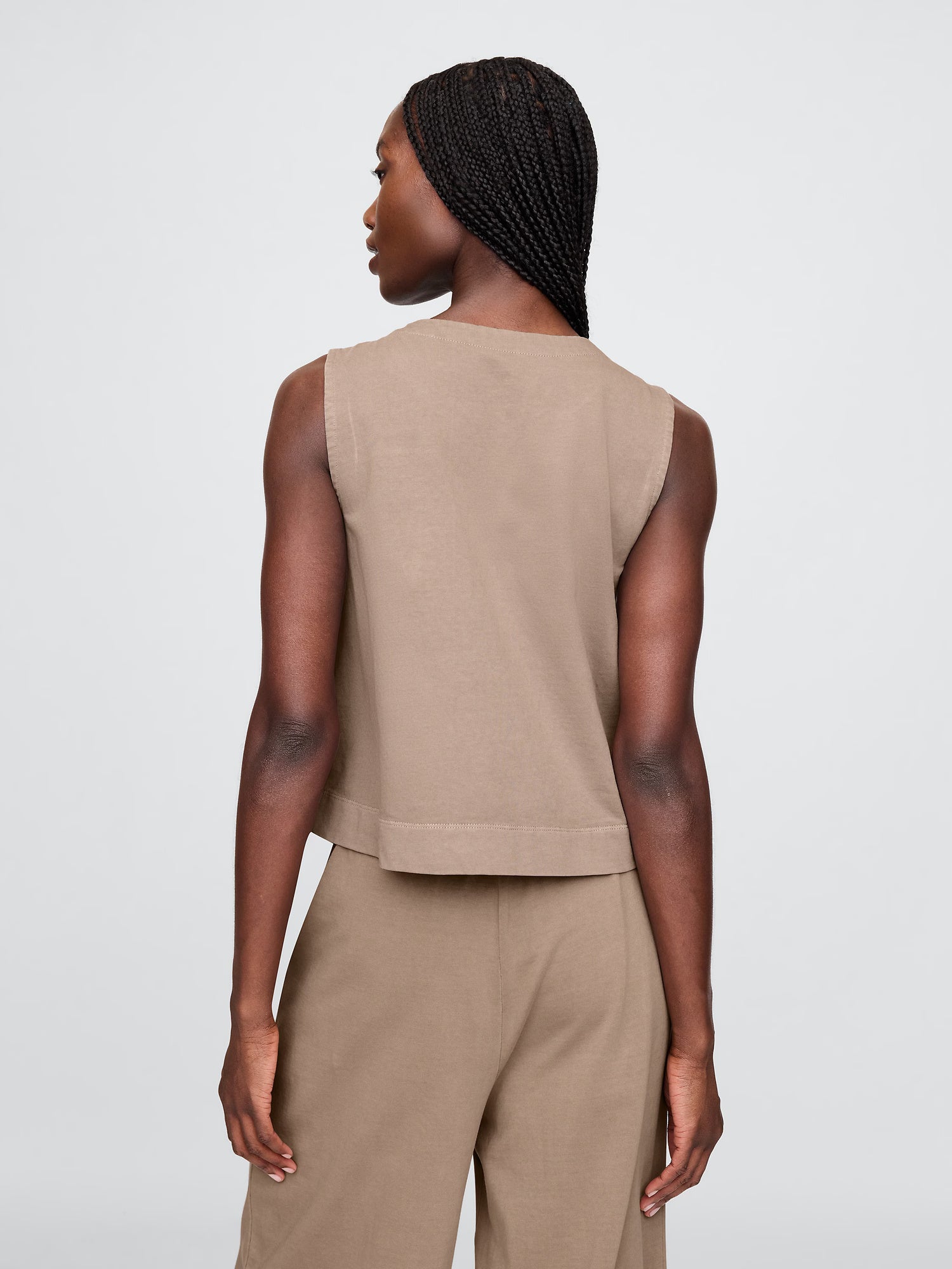 Denim athletic performance tank