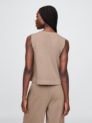 Denim athletic performance tank