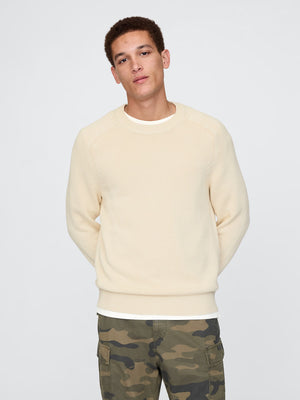 Denim merino wool pullover