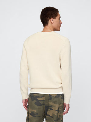 Denim merino wool pullover