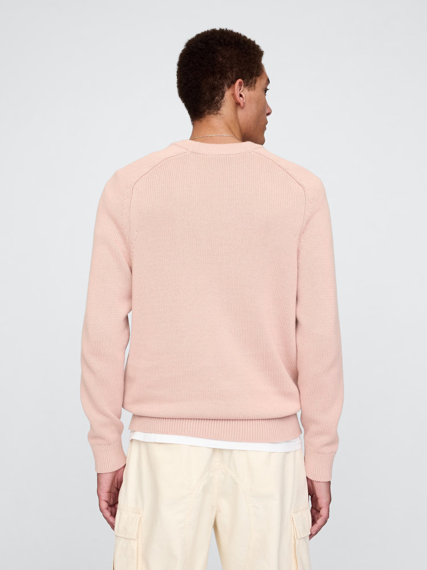 Denim merino wool pullover