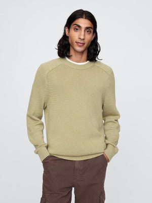 Formal crew neck cashmere sweater