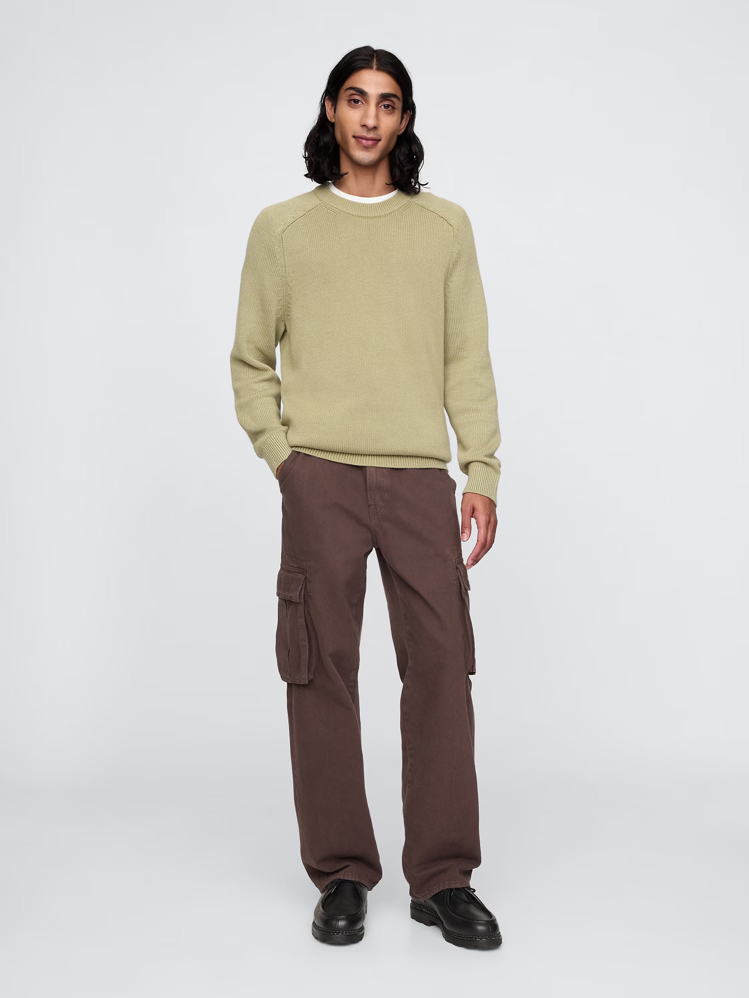 Formal crew neck cashmere sweater