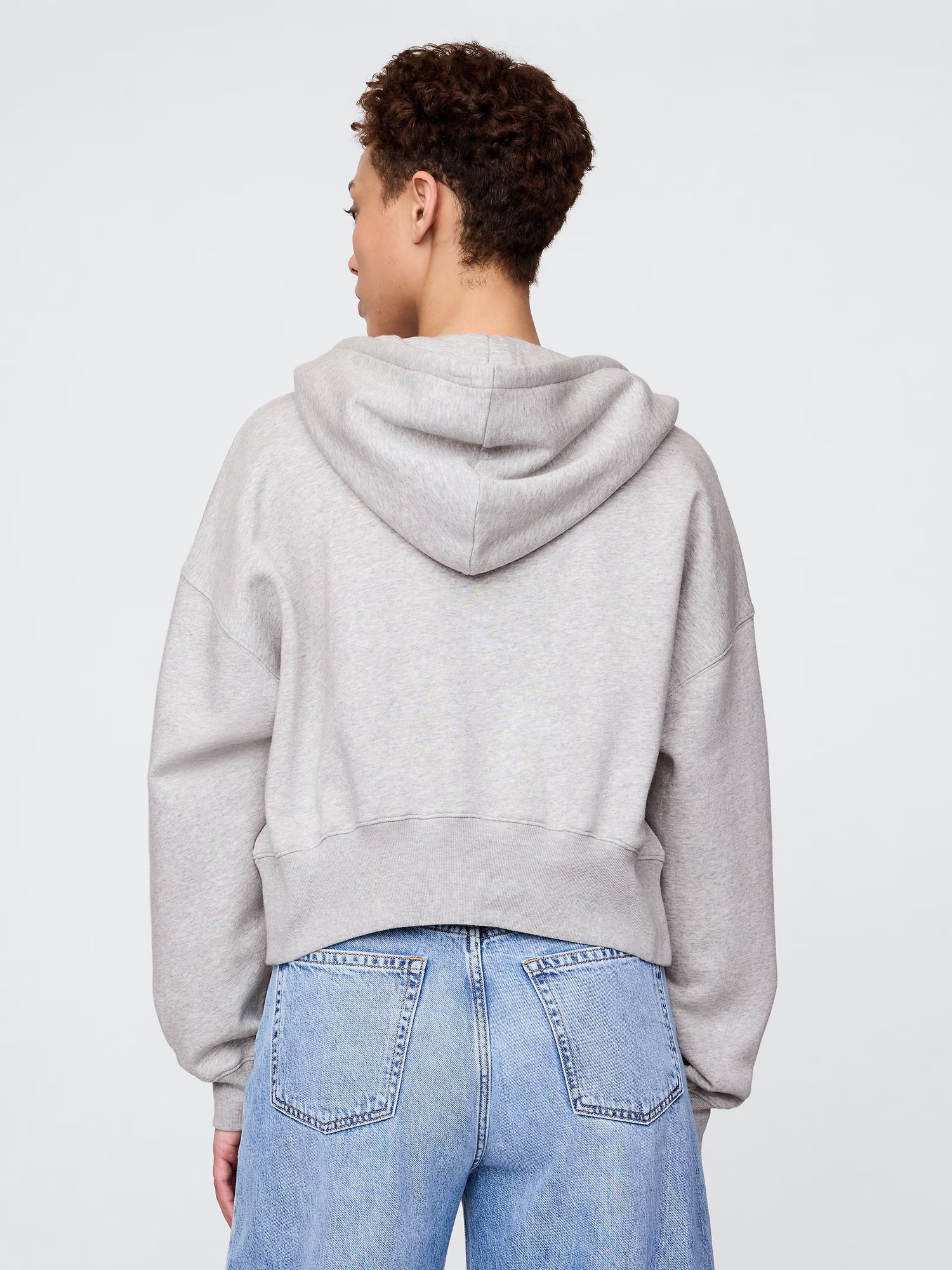 Full-zip wedge hoodie