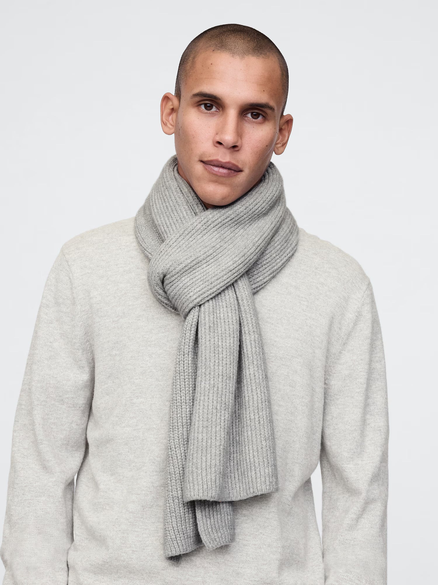 Knit winter scarf