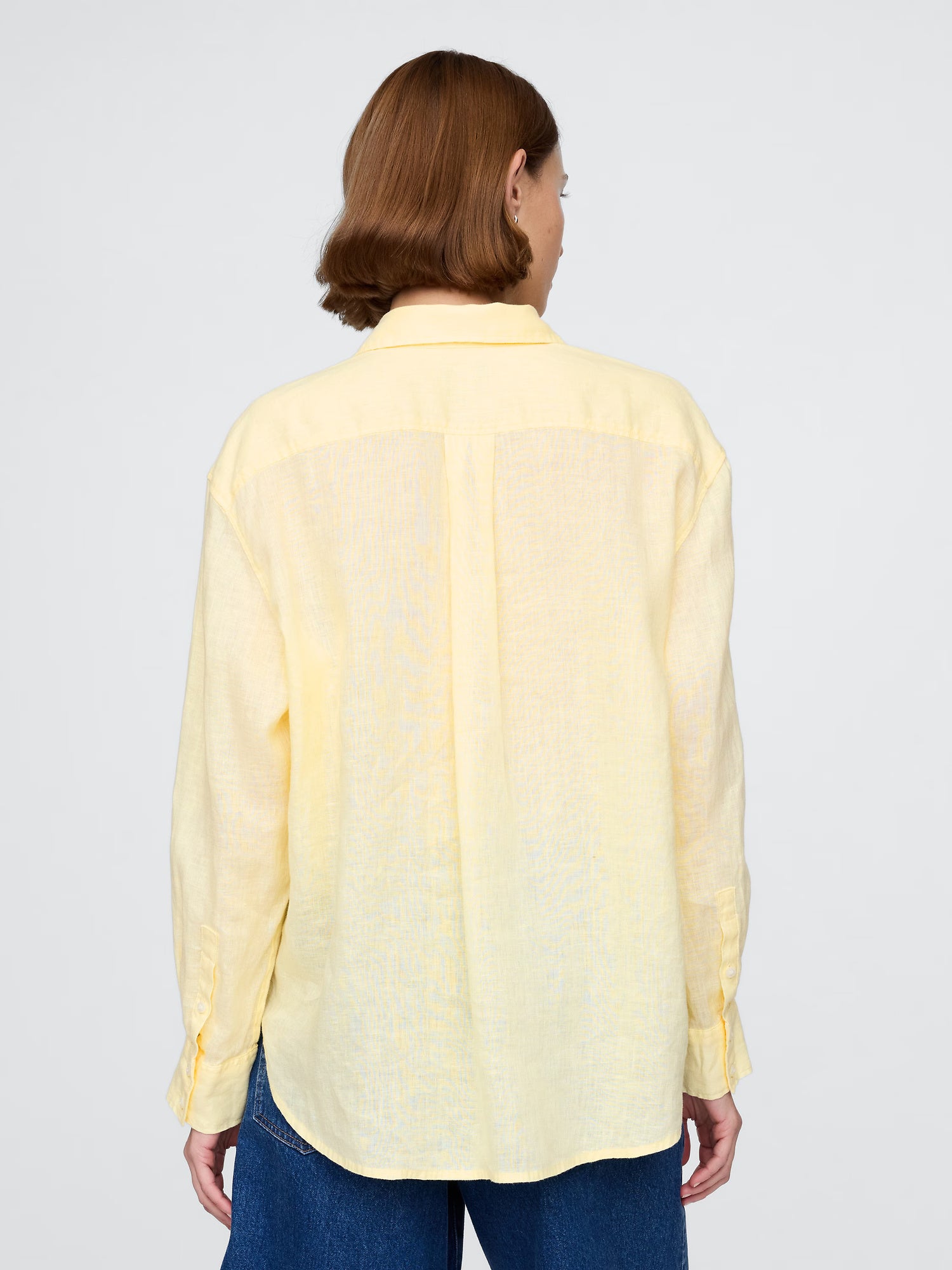 Leather oversized linen shirt