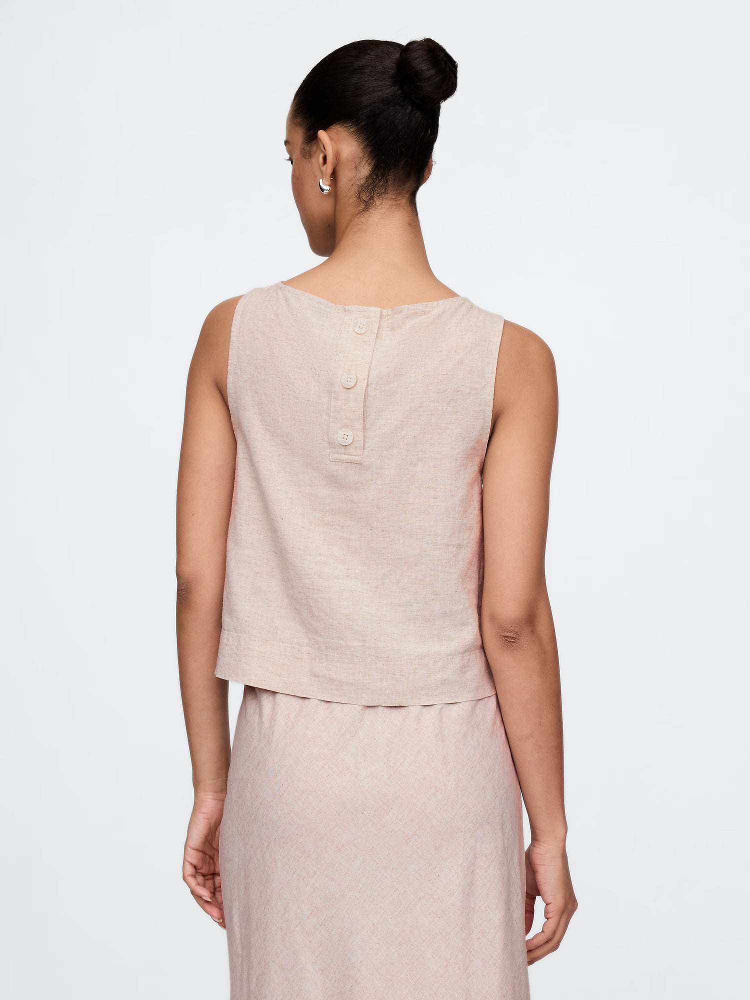 Linen asymmetrical top