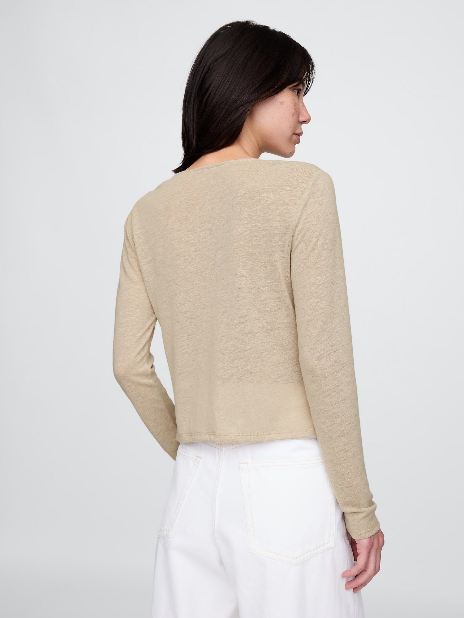 Linen casual tunic top