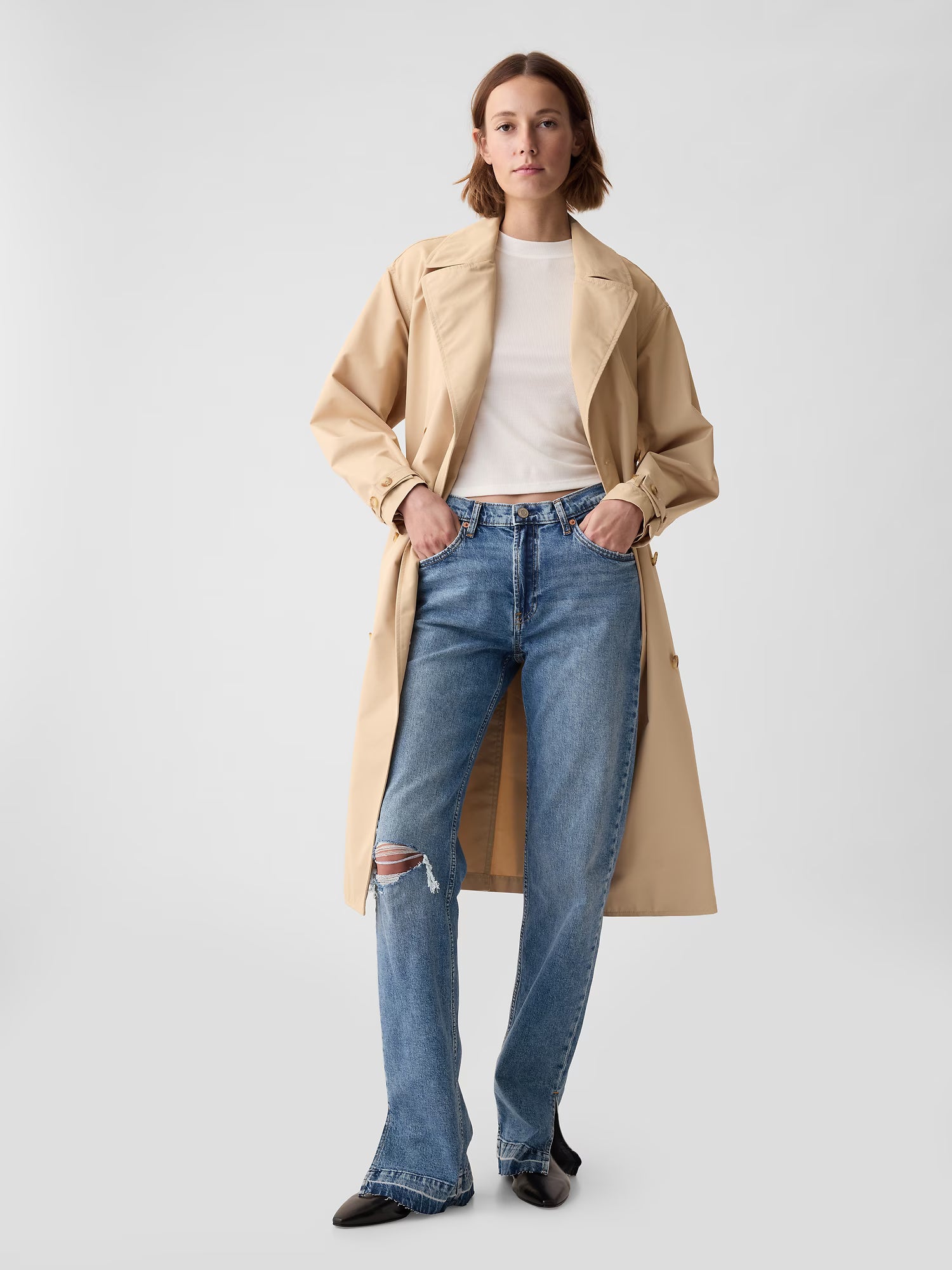 Mid rise '90s loose jeans